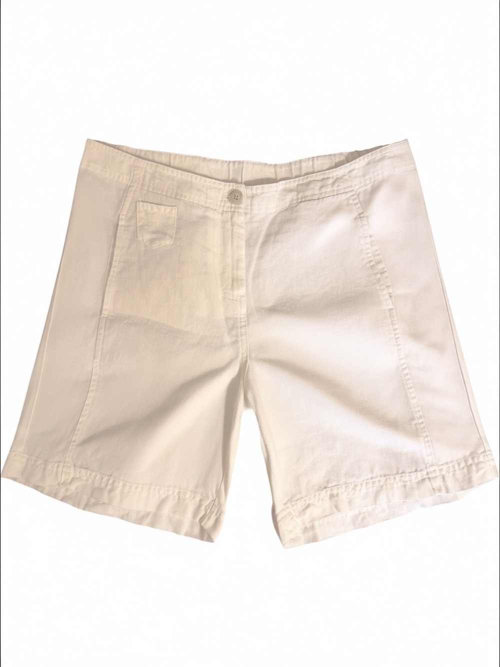 J.Jill Love Linen White 100% Linen Bermuda Shorts Coastal Grandmother